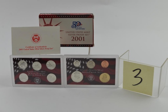 2001 US Mint Silver Proof Set