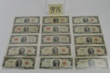(15) $2.00 Bills Red Seal