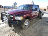 2003 Dodge Ram 3500 WithCummins Diesel, Crew Cab, Flat Bed WithTool Boxes,