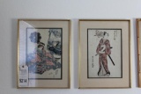 Geisha & Samurai, Pair, Artist Unknown