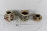 3 pieces of Navajo Pottery.