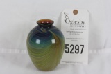 Hand blown Glass Urn, Unsigned. Contents: Air