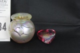 Aurene Glass, Urn & Heart