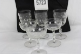 (6) Crystal Champagne & Wine Glasses