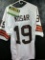 Bernie Kosar signed white Cleveland Browns jersey, signed on number, 4th and Goal Cert