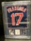 Terry Francona signed, matted, framed jersey cut silver sharpie 22x30 with 2 photos and short bio JS
