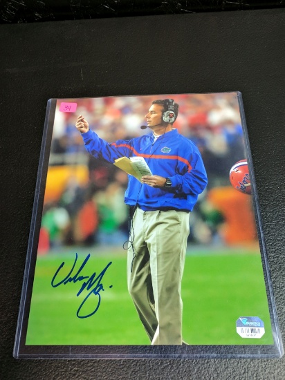 Urban Meyer color signed 8x10  blue sharpie Fanatics Hollogram