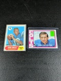Johnny Unitas cards: 1972 Topps and 1968 Topps, VG plus to excellent