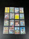 1967 Topps lot, 16 cards, all stars: Aaron, Drysdale, Robinson, Hunter, Perry, MCCovey etc. and chec