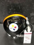 Franco Harris full size Pittsburgh Steelers helmet gold sharpie 4th and Goal cert