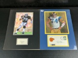 Art Shell Signed Index Card & Merlin Olsen Signed First Day Cover - Matted