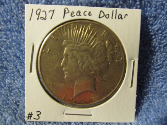 1927 PEACE DOLLAR AU