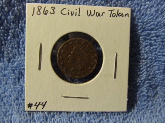 1863 CIVIL WAR TOKEN (NICE) AU