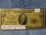 NATIONAL BANK OF LAKEWOOD OH. $10. CHARTER 13,715 TYPE-2 VG