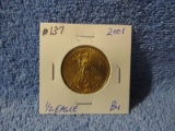 2001 U.S. OZ. GOLD EAGLE RARE BU