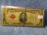 10-PCS. $5. RED SEAL 1928-1963 ONE STAR NOTE