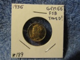 1936 MERCURY DIME BU FB (TONING)