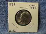 1939 WASHINGTON QUARTER BU