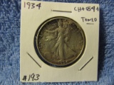 1934 WALKNG LIBERTY HALF BU