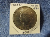 1923D PEACE DOLLAR BU