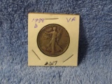 1938D WALKING LIBERTY HALF VF