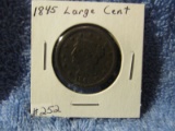 1845 LARGE CENT XF