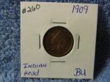 1909 INDIAN HEAD CENT UNC