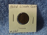 1913D LINCOLN CENT XF