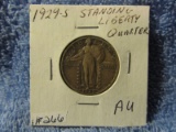 1929S STANDING LIBERTY QUARTER AU