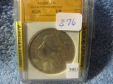 1921D MORGAN DOLLAR IN SGS VF HOLDER