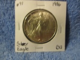 1986 U.S. SILVER EAGLE BU