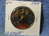 2008 GOLD PLATED U.S. SILVER EAGLE