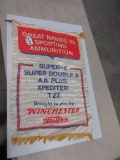 WINCHESTER SUPER-X ADV. CLOTH BANNER 22'X30'' MADE BY HOLLYWOOD BANNERS WOW ANOTHER ONE OF A KIND PI