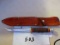 KABAR HUNTING KNIFE WITH SHEATH LEATHER HANDLE NICE