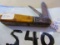 S.C.WALDON RARE VINTAGE 2 BLADE KNIFE WITH [S] LOGO ON SIDE