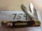 SCHRADE OLD TIMER #250T 2 BLADE POCKET KNIFE