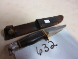 CRAFTSMAN KNIFE WITH PRARIE DOG HANDLE WITH SHEATH NICE