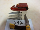 CASE XX 4 BLADE CHANGER NEW IN SHEATH RARE INTERCHANGABLE BLADES