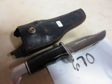 BUCK 119 WITH SHEATH KNIFE LIKE NEW SHEATH ROUGH