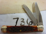 SCHRADE 2 BLADE POCKET KNIFE LIKE NEW