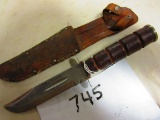 ACADEMY QUALITY JAPAN VIETNAM ERA FIGHTING KNIFE W/SHEATH