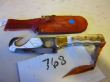 WHITETAIL CUTLERY GUTTING KNIFE W/SHEATH NEWER BUT NICE