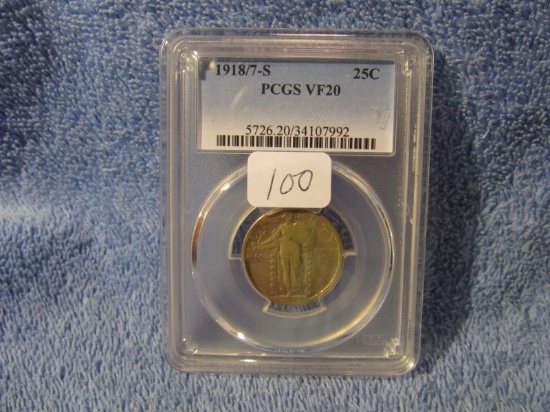 1918/7S STANDING LIBERTY PCGS VF20