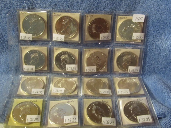 1988-2006 SILVER MAPLE LEAVES 19-DIFFERENT CHOICE BU