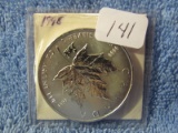 1998 CANADIAN SILVER MAPLE LEAF TIGER REVERSE PROOF RARE