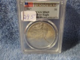 2017 SILVER EAGLE PCGS MS69 FIRST STRIKE