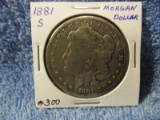 1881S MORGAN DOLLAR F