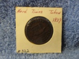 1837 HARD TIMES TOKEN (TURTLE-DONKEY)