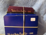 10 DIFFERENT PROOF SETS 1968-89