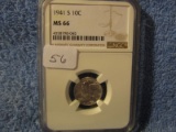 1941S MERCURY DIME NGC MS66